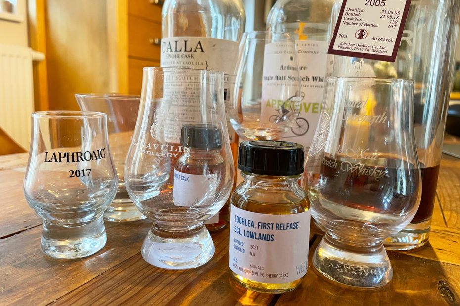 Glencairn und weitere Whiskygläser